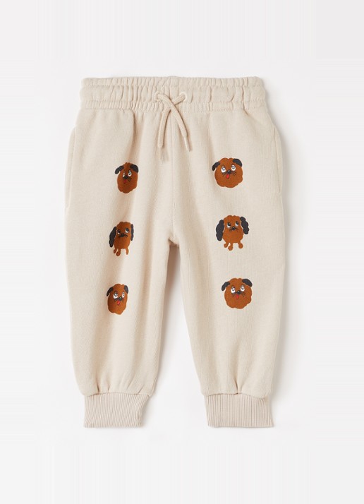 Mini Rodini Doggies tapered fit joggingbroek met print