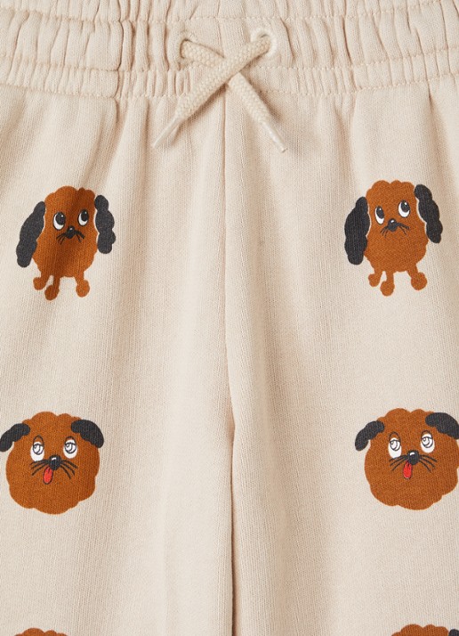 Mini Rodini Doggies tapered fit joggingbroek met print - detail 6 beige