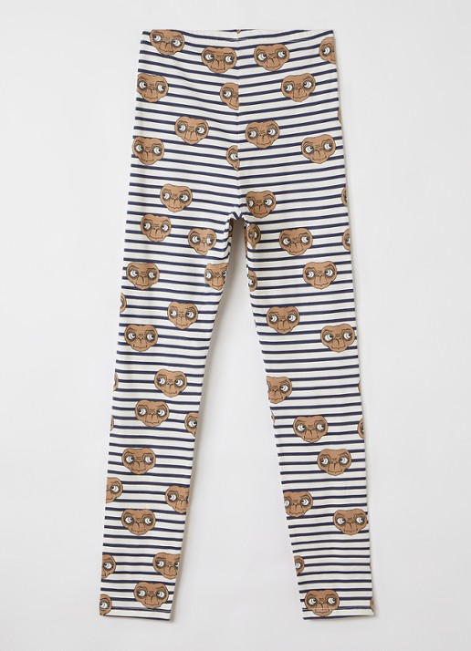 Mini Rodini E.T. legging met print - voorkant 2 gebroken wit