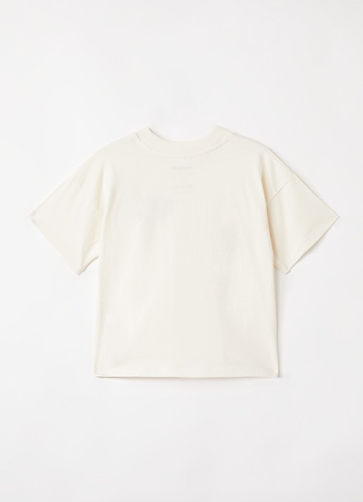 Mini Rodini E.T. T-shirt met borduring - voorkant 2 gebroken wit