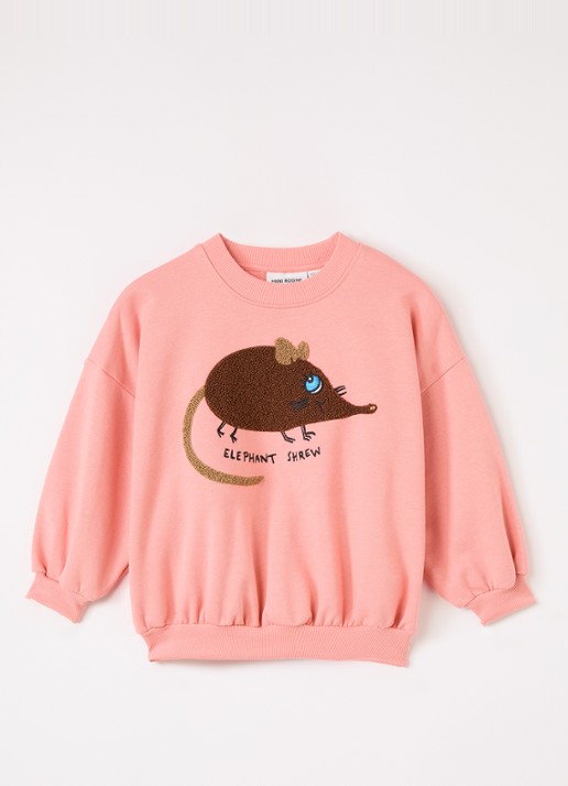 Mini Rodini Elephant Shrew sweater met borduring