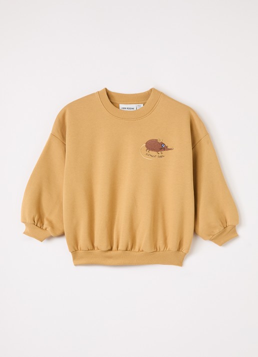 Mini Rodini Elephant Shrew sweater met borduring