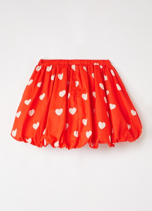 Mini Rodini Hearts rok met print - voorkant 2 rood