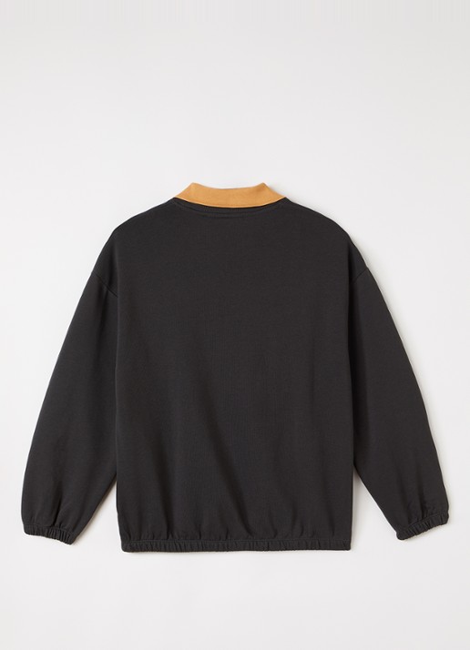Mini Rodini Panther sweater met borduring - achterkant 3 zwart