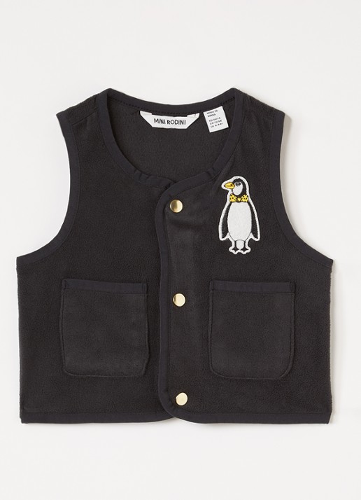 Mini Rodini Penguin gilet van fleece
