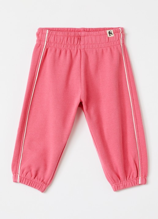 Mini Rodini Plain Piping tapered fit korte joggingbroek