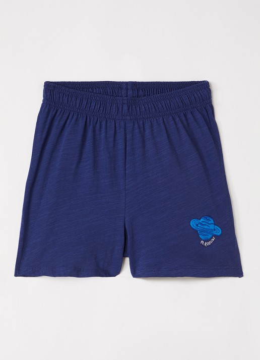 Mini Rodini Planet straight fit korte broek met logo