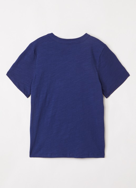 Mini Rodini Planet T-shirt met logo - voorkant 2 donkerblauw