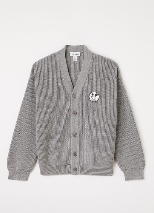 Mini Rodini Ritzratz ribgebreid vest met borduring