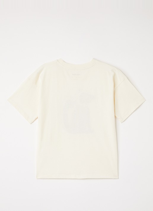 Mini Rodini Skunk T-shirt met print - voorkant 2 gebroken wit