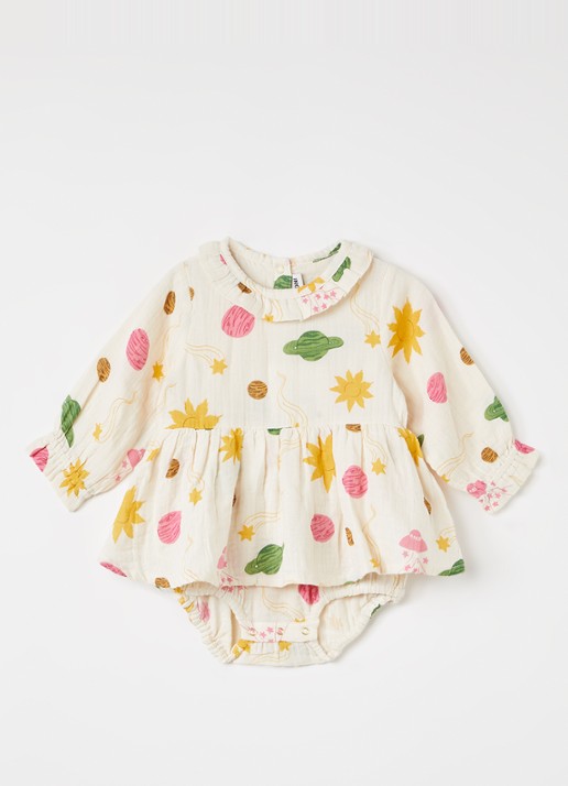 Mini Rodini Space jurk met print