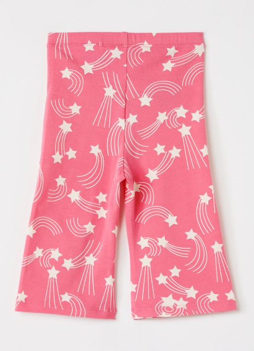 Mini Rodini Starfall flared fit legging met print - voorkant 2 roze