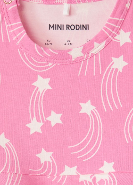 Mini Rodini Starfall jurk met print - detail roze