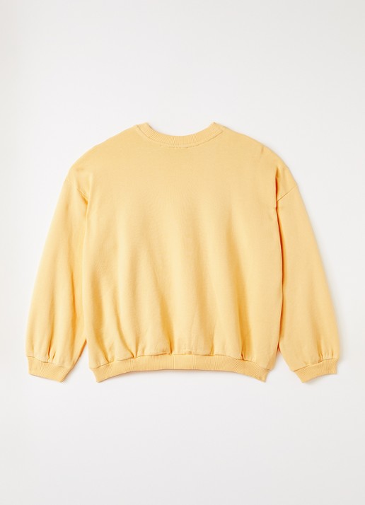 Mini Rodini Sweater met borduring - voorkant 2 geel