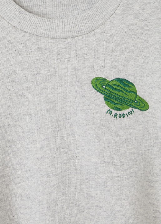 Mini Rodini Sweater met borduring - detail 2 grijsmele