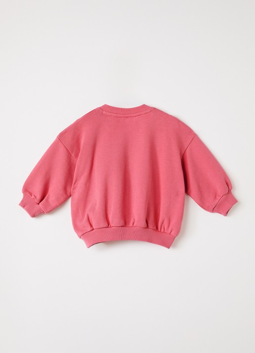 Mini Rodini Sweater met borduring - voorkant 2 roze