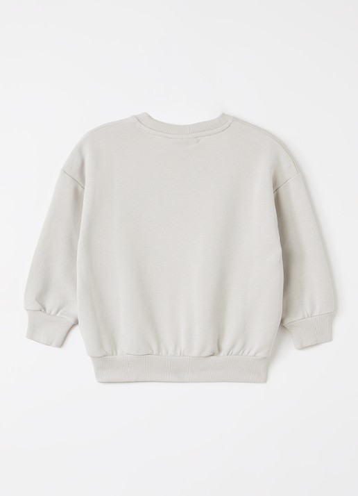 Mini Rodini Sweater met borduring - voorkant 3 grijs