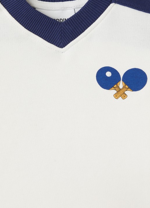 Mini Rodini Sweater met logoprint - detail 4 gebroken wit