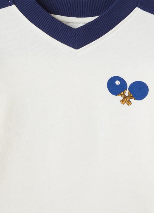 Mini Rodini Sweater met logoprint - detail 5 gebroken wit