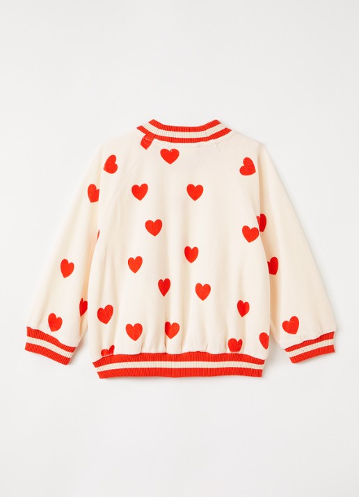 Mini Rodini Sweatvest met print - achterkant gebroken wit