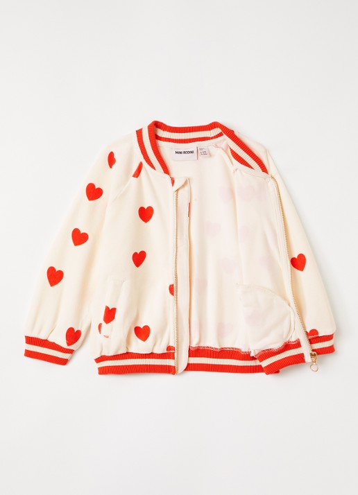 Mini Rodini Sweatvest met print - detail 4 gebroken wit