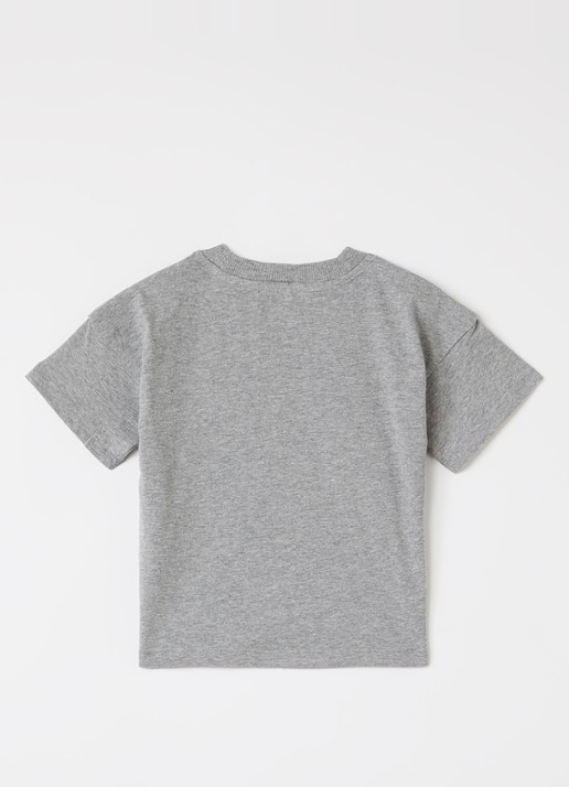 Mini Rodini T-shirt met borduring - voorkant 2 grijsmele