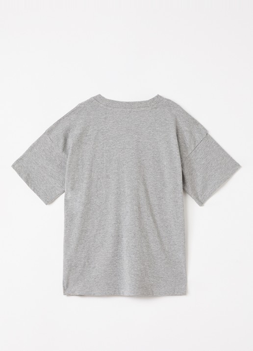 Mini Rodini T-shirt met borduring - voorkant 2 grijsmele