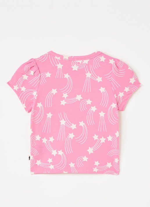 Mini Rodini T-shirt met print  - voorkant 2 roze
