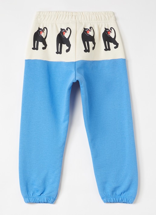 Mini Rodini Tapered fit joggingbroek met print - achterkant donkerblauw