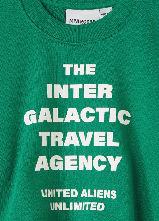 Mini Rodini Travel Agency sweater met print - detail 5 groen