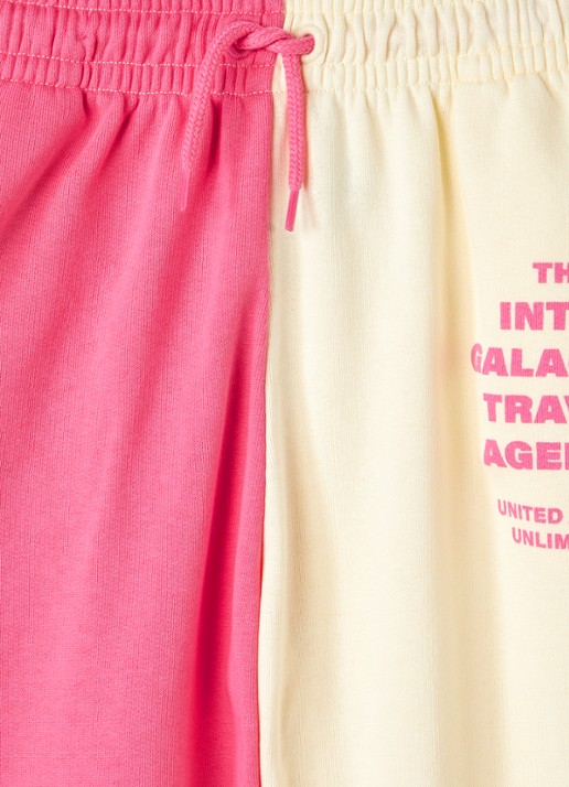 Mini Rodini Travel Agency tapered fit joggingbroek met print - detail 3 roze