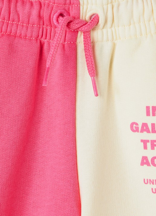 Mini Rodini Travel Agency tapered fit joggingbroek met print - detail 4 roze