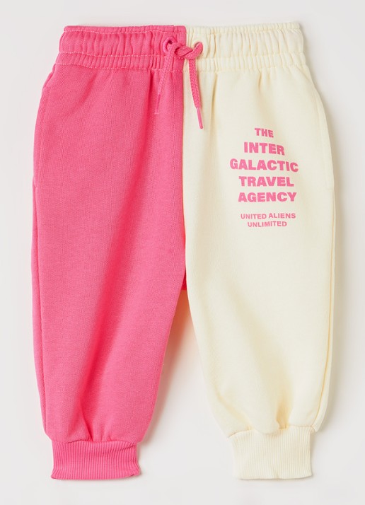 Mini Rodini Travel Agency tapered fit joggingbroek met print