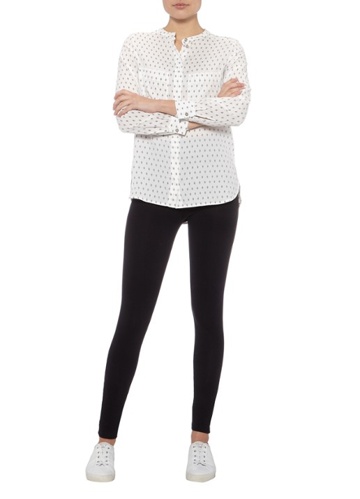 Mint Velvet Legging van katoenblend - voorkant 3 zwart