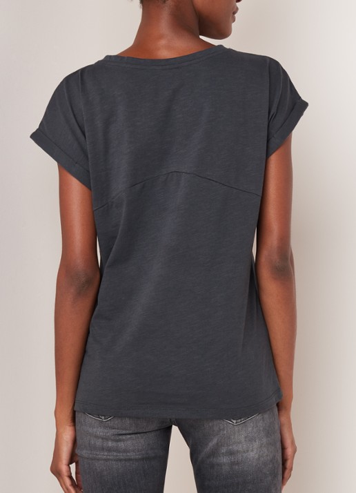 Mint Velvet T-shirt met studs - achterkant 4 donkergrijs