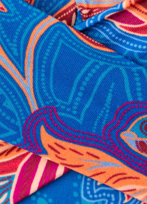 Miraclesuit Decoupage corrigerend badpak met paisley dessin - detail 3 blauw