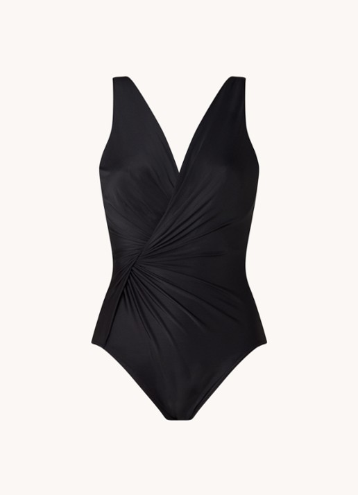 Miraclesuit Esmerelda corrigerend badpak met beugel  - voorkant 2 zwart