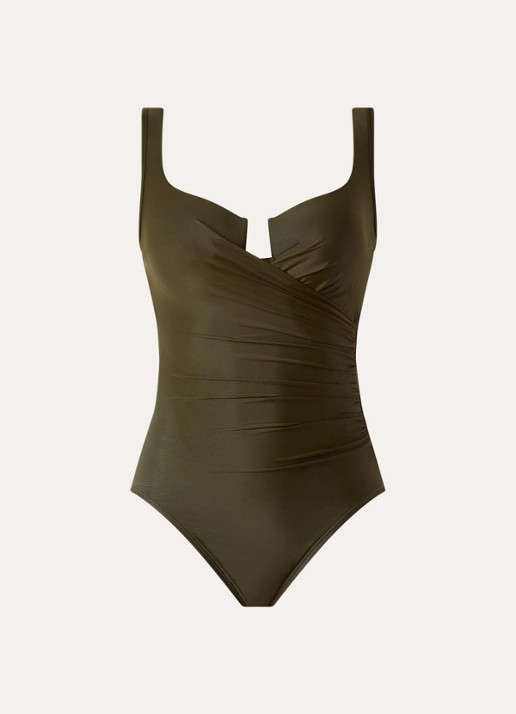 Miraclesuit Must Have Escape corrigerend badpak met voorgevormde cups - voorkant 2 bronsgroen