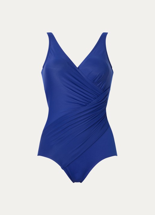 Miraclesuit Oceanus voorgevormd corrigerend badpak - voorkant royalblauw