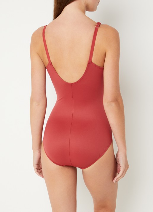 Miraclesuit Siren corrigerend badpak - achterkant steenrood