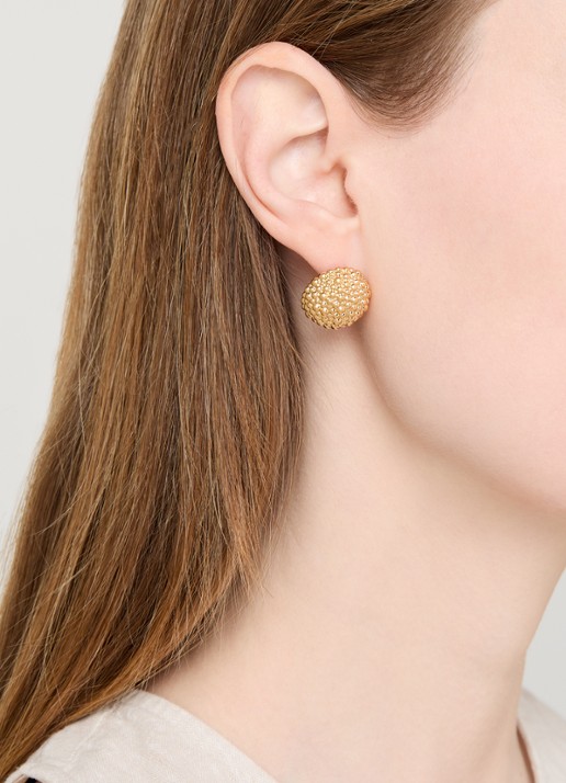 Missoma Baya Dome oorstekers  - voorkant 2 goud