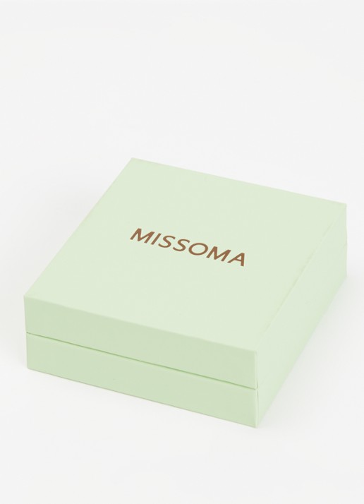 Missoma Chunky Entwine M oorringen verguld - detail 2 zilver