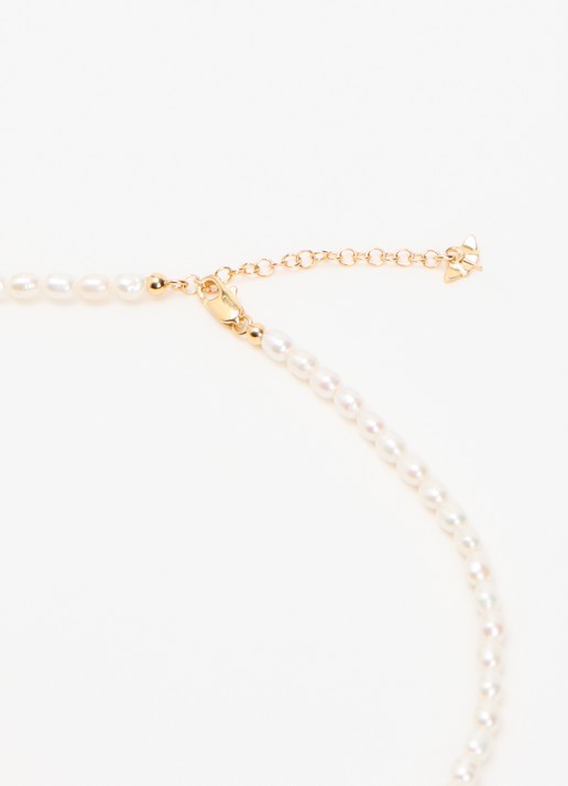 Missoma Harris Reed In Good Hands kralenketting verguld - detail 3 goud