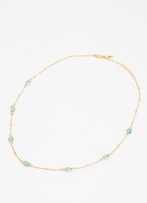 Missoma Magma choker met edelsteen verguld - detail goud