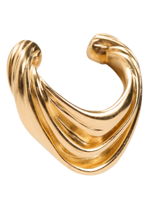 Missoma Markgon ear cuff verguld - voorkant goud