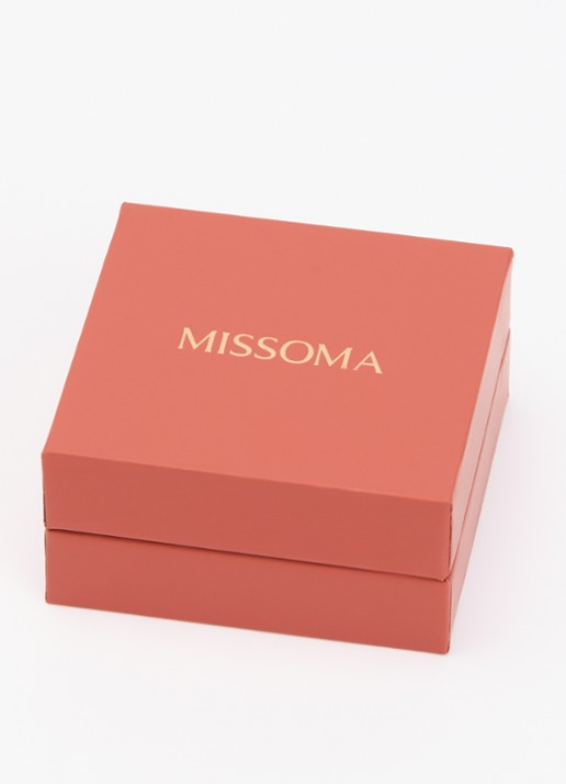 Missoma Markgong Bow Oversized oorstekers - detail 2 zilver