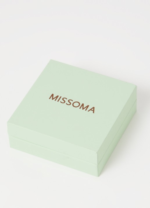 Missoma Mini Rigde Heart ketting verguld - detail 5 goud