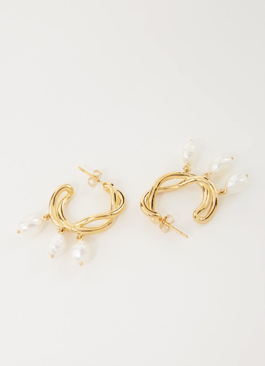 Missoma Molten Drop oorringen verguld - detail 3 goud