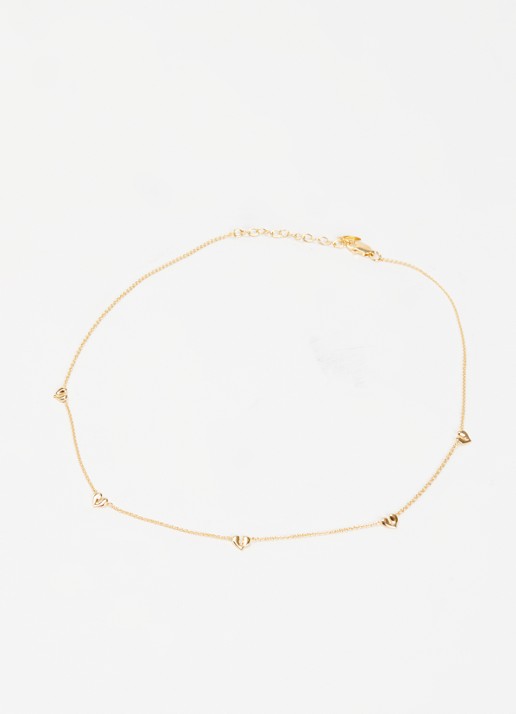 Missoma Molten Heart Mini ketting met verguld - detail goud