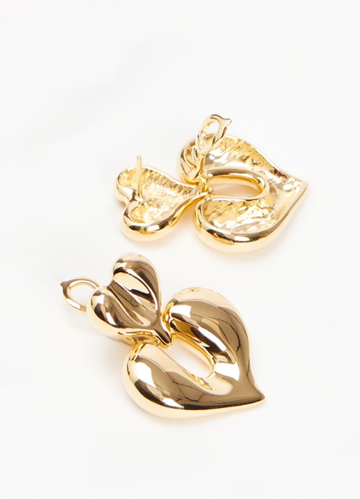 Missoma Molten Heart Statement oorstekers verguld - detail 3 goud